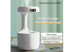 Humidifier With Clock Water Drop Backflow Aroma Diffuser Large Capacity