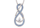 March Blue Aquamarine Infinity Birthstone Necklace at AJLuxe!