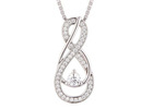  Elegant April Clear Diamond Infinity Necklace at AJLuxe!