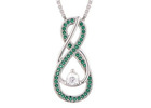 Buy stunning May Emerald Green Infinity Birthstone Necklace!