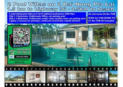 2 Pool Villas on 2 Rai in Pattaya Nong Pla Lai Reduced Price!