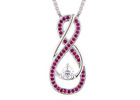 July Ruby Red Infinity Necklace Available for Purchase at AJLuxe!