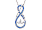 Get the September Sapphire Blue Infinity Necklace at AJLuxe!